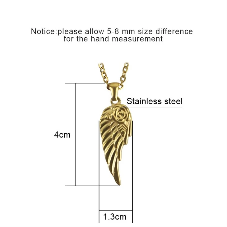 Textured Angel Wing Pendant Necklace suppliers Textured Angel Wing Pendant Necklace suppliers